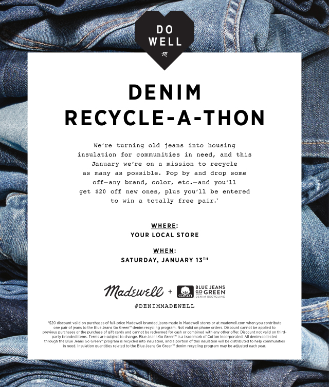 madewell recycle your jeans