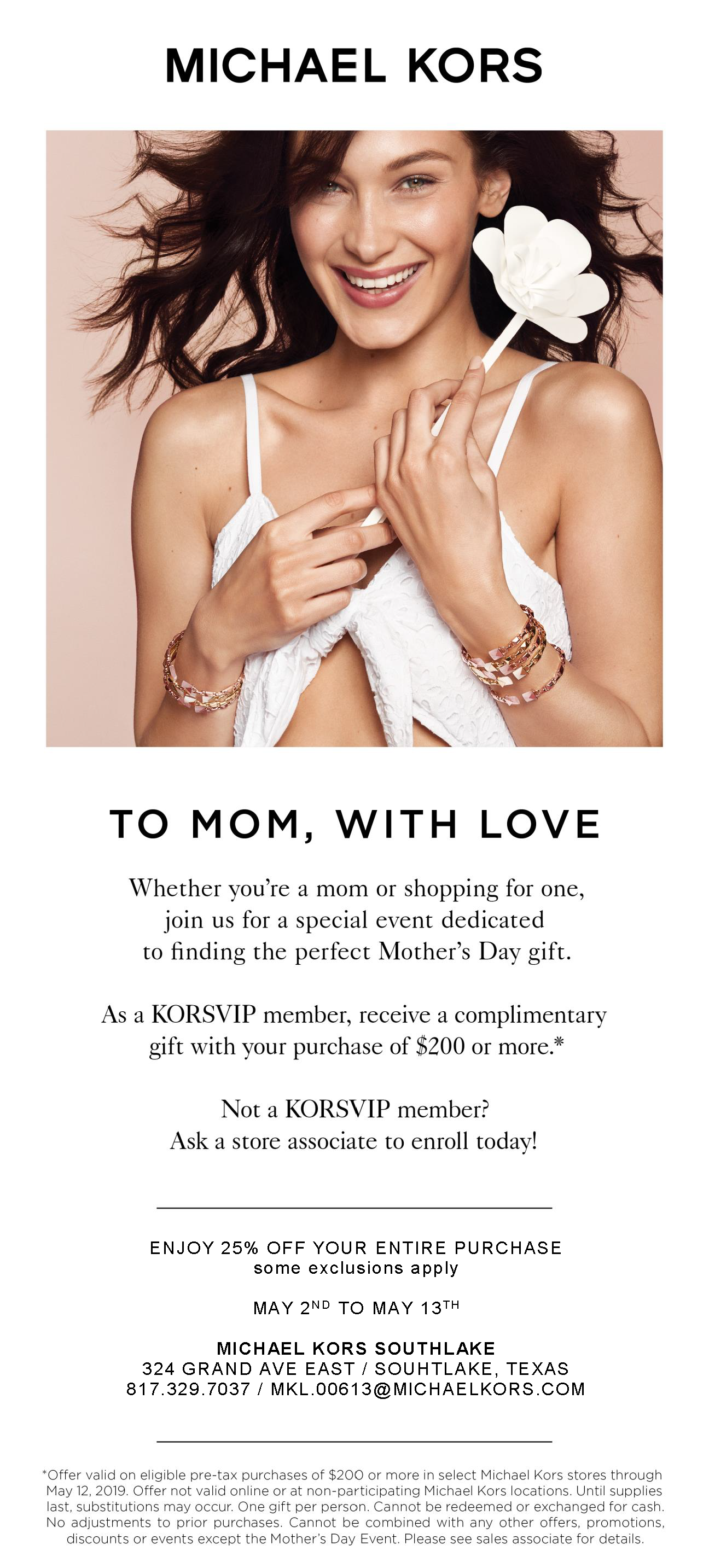 michael kors mother's day sale 2019
