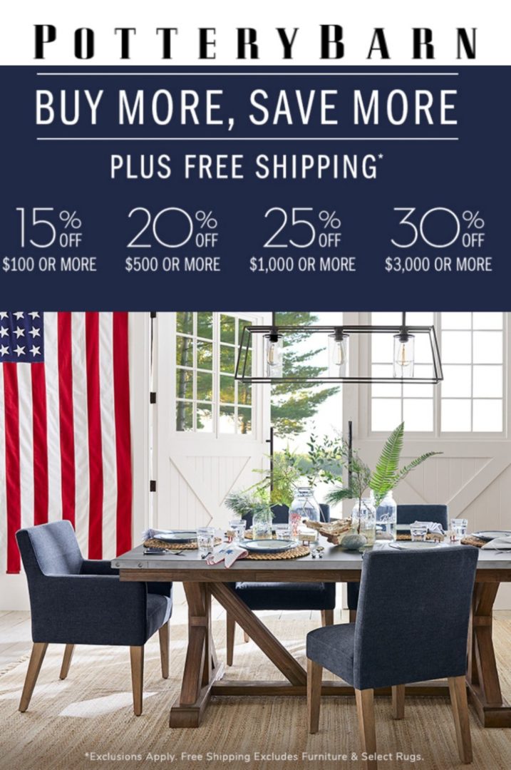 Pottery Barn Memorial Day Sale Southlake Town Square